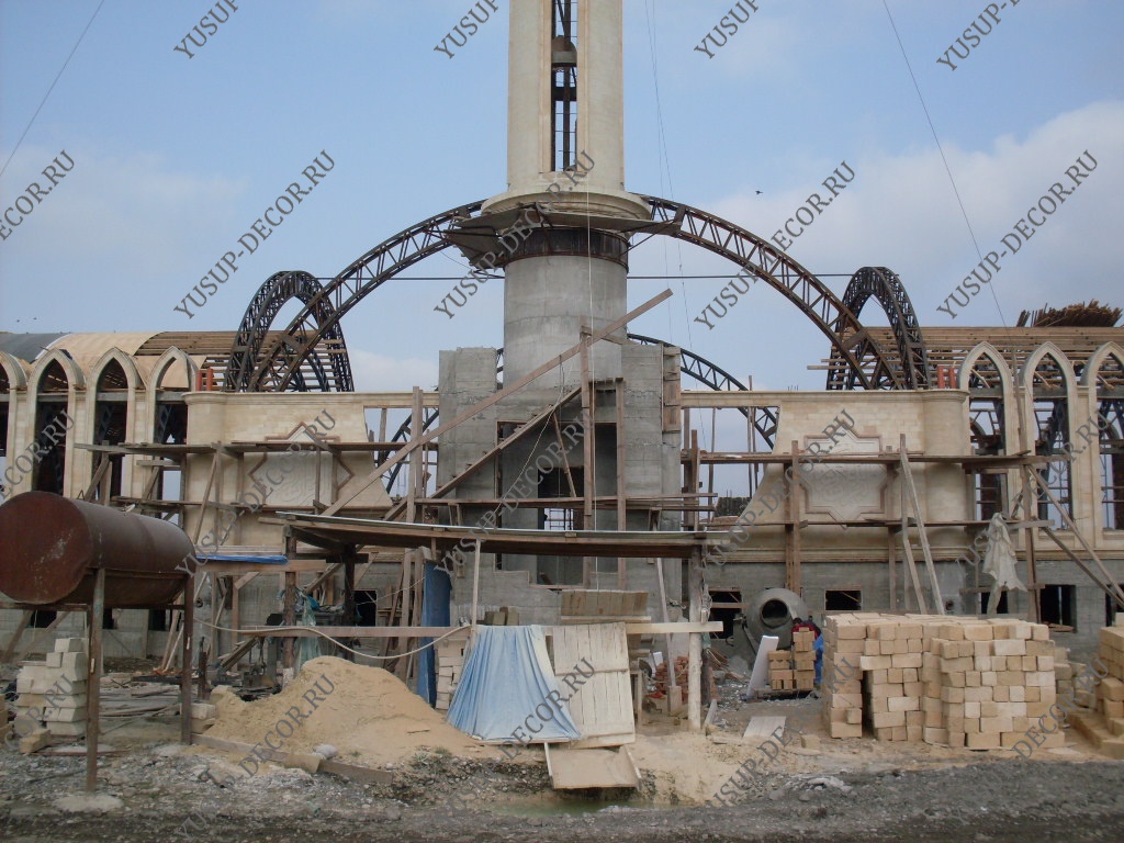 Строительство мечети в Алхан-юрте